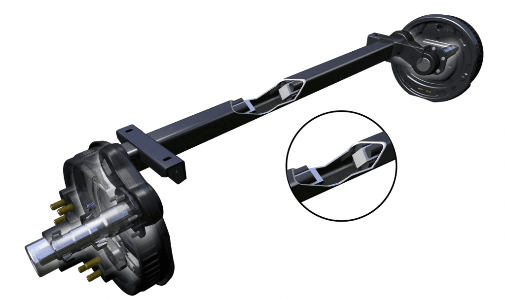 an integral part of the axle assembly and is completely self-contained with...