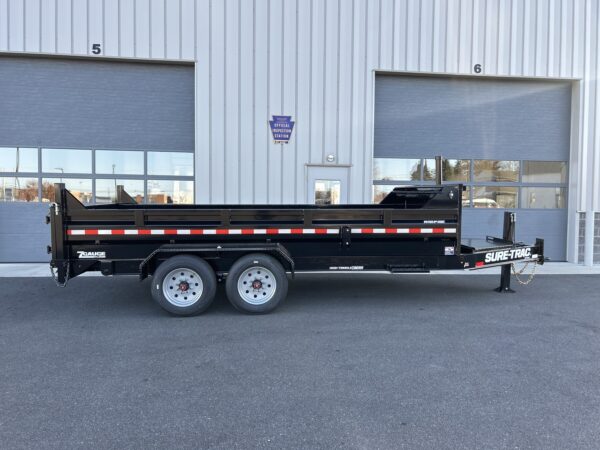 7' X 16' 17.6K Sure-Trac Pro Series Telescopic Dump Trailer STBTL8216-BP-176 - Image 2