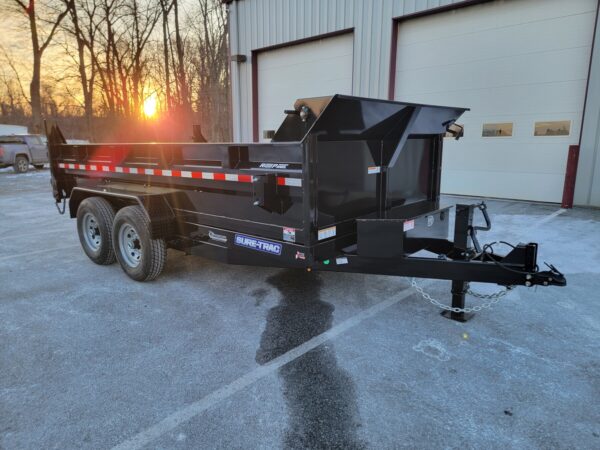 7' X 14' 14K Sure-Trac HD Scissors Dump Trailer ST8214HLOD-B-140