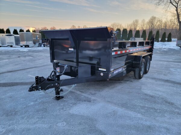 7' X 14' 14K Sure-Trac HD Scissors Dump Trailer ST8214HLOD-B-140 - Image 3