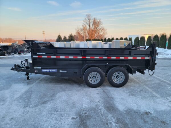 7' X 14' 14K Sure-Trac HD Scissors Dump Trailer ST8214HLOD-B-140 - Image 4