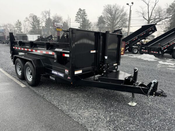 7' X 12' 12K Sure-Trac HD Telescopic Dump Trailer ST8212TLDD-B-120