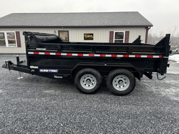 7' X 12' 12K Sure-Trac HD Telescopic Dump Trailer ST8212TLDD-B-120 - Image 8