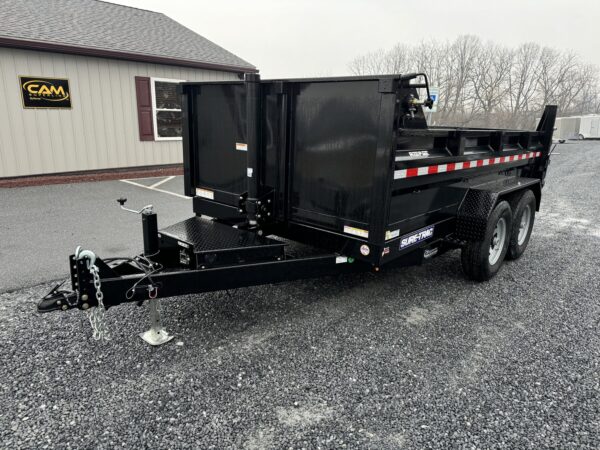 7' X 12' 12K Sure-Trac HD Telescopic Dump Trailer ST8212TLDD-B-120 - Image 3