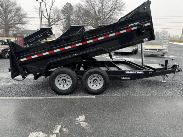 7' X 12' 12K Sure-Trac HD Telescopic Dump Trailer ST8212TLDD-B-120 - Image 13