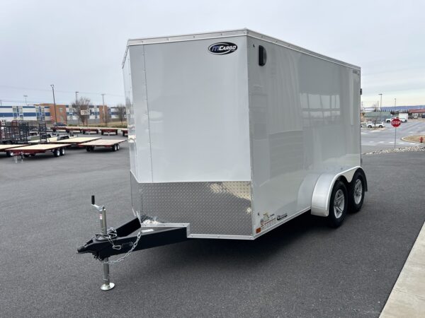 7'x12' 7K ITI Cargo Flat Top V-Nose Enclosed Trailer - Image 6