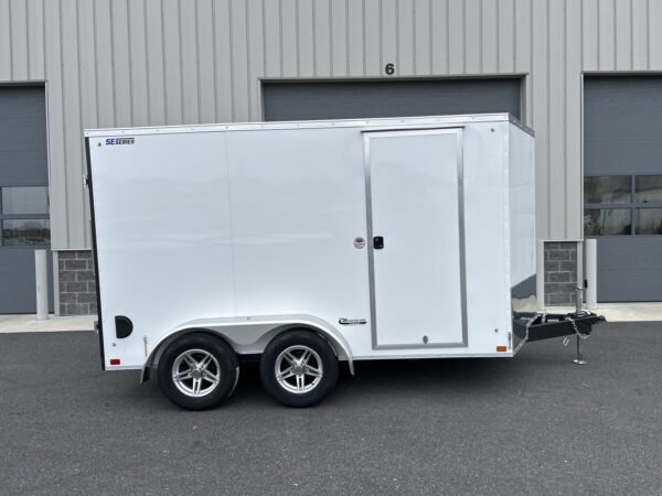 7'x12' 7K ITI Cargo Flat Top V-Nose Enclosed Trailer - Image 2