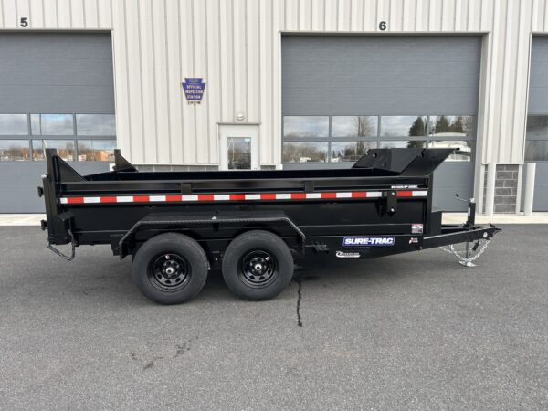 6' X 12' 10K Sure-Trac SD Low Profile Dump Trailer ST7212D1R-B-100 - Image 2