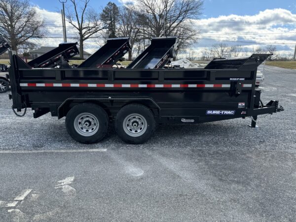 7' X 14' 14K Sure-Trac HD Scissors Dump Trailer ST8214HLOD-B-140 - Image 6