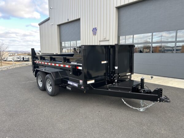 7' X 12' 12K Sure-Trac HD Telescopic Dump Trailer ST8212TLDD-B-120