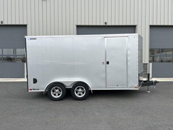 7'x14' 7K ITI Cargo Flat Top V-Nose Enclosed Trailer - Image 2