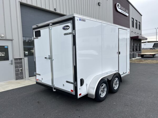 7'x12' 7K ITI Cargo Flat Top V-Nose Enclosed Trailer - Image 3