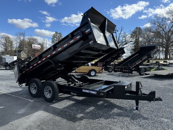 7' X 14' 14K Sure-Trac HD Scissors Dump Trailer ST8214HLOD-B-140 - Image 11