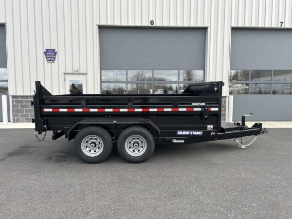 7' X 12' 12K Sure-Trac HD Telescopic Dump Trailer ST8212TLDD-B-120 - Image 2