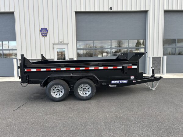 6' X 12' 10K Sure-Trac SD Low Profile Dump Trailer ST7212D1R-B-100 - Image 2