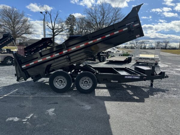 7' X 14' 14K Sure-Trac HD Scissors Dump Trailer ST8214HLOD-B-140 - Image 9