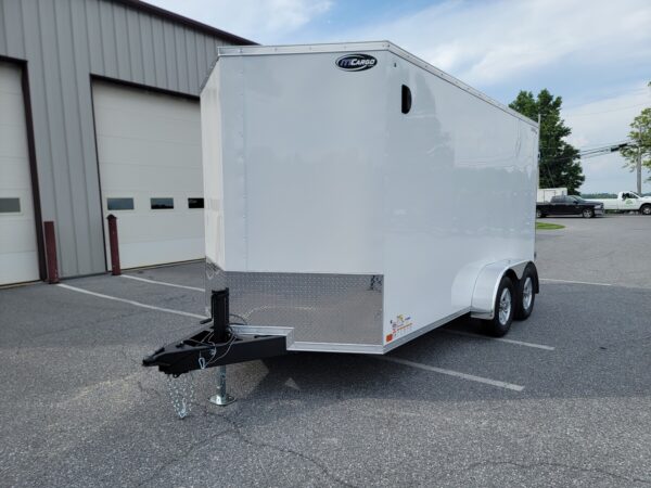 7'x14' 7K ITI Cargo Flat Top V-Nose Enclosed Trailer - Image 3