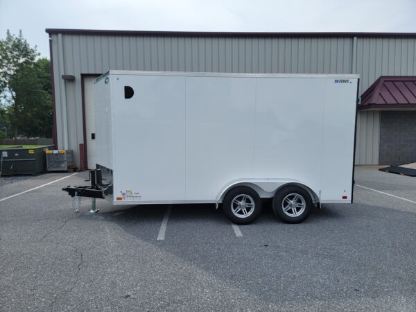 7'x14' 7K ITI Cargo Flat Top V-Nose Enclosed Trailer - Image 4