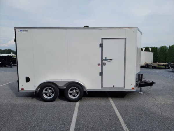 7'x14' 7K ITI Cargo Flat Top V-Nose Enclosed Trailer - Image 8