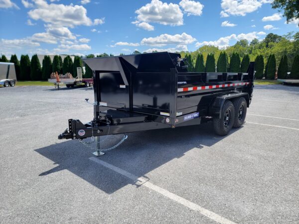 7' X 12' 12K Sure-Trac HD Scissors Dump Trailer ST8212HLOD-B-120 - Image 3