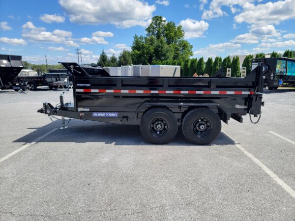 7' X 12' 12K Sure-Trac HD Scissors Dump Trailer ST8212HLOD-B-120 - Image 4