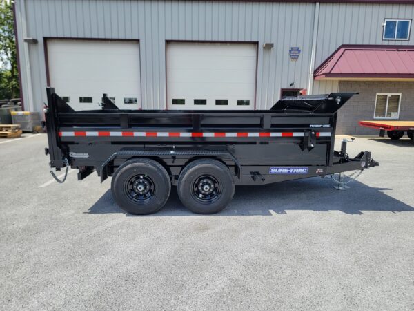 7' X 12' 12K Sure-Trac HD Scissors Dump Trailer ST8212HLOD-B-120 - Image 8