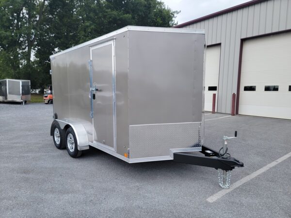 7'x12' 7K ITI Cargo Flat Top V-Nose Enclosed Trailer Y8412HLV-TA-070