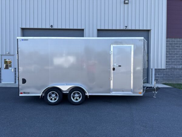 7'X16' 7K ITI Cargo Flat Top V-Nose Enclosed Trailer - Image 2