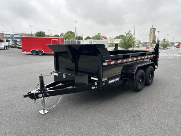 6' X 12' 10K Sure-Trac SD Low Profile Dump Trailer ST7212D1R-B-100
