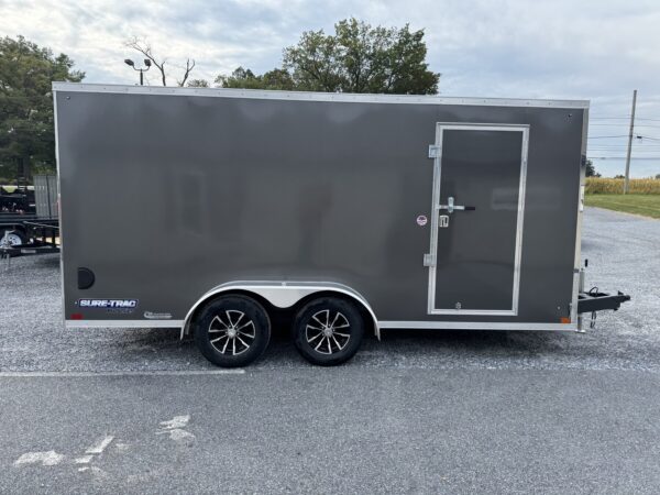7' x 16' 7K Sure-Trac Pro Series Wedge Cargo Enclosed Trailer STW8416TA - Image 2