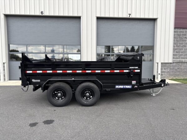 7' X 12' 12K Sure-Trac HD Telescopic Dump Trailer ST8212TLDD-B-120 - Image 2