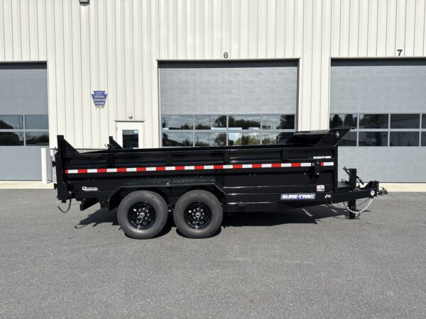 7' X 14' 14K Sure-Trac HD Scissors Dump Trailer ST8214HLOD-B-140 - Image 2