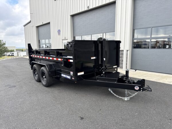 7' X 12' 12K Sure-Trac HD Telescopic Dump Trailer ST8212TLDD-B-120