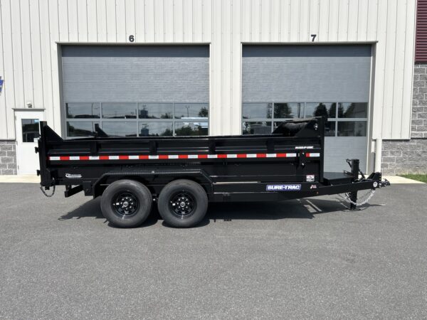 7' X 14' 14K Sure-Trac HD Telescopic Dump Trailer ST-8214TLDD-B-140